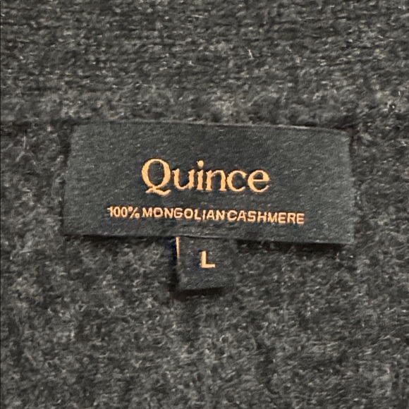 Quince Mongolian Cashmere Oversized Boyfriend Cardigan Sweater Gray 2024-M - Picture 7 of 9